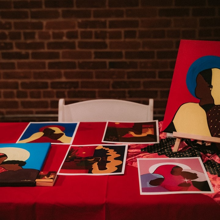 Somali-inspired artwork on display